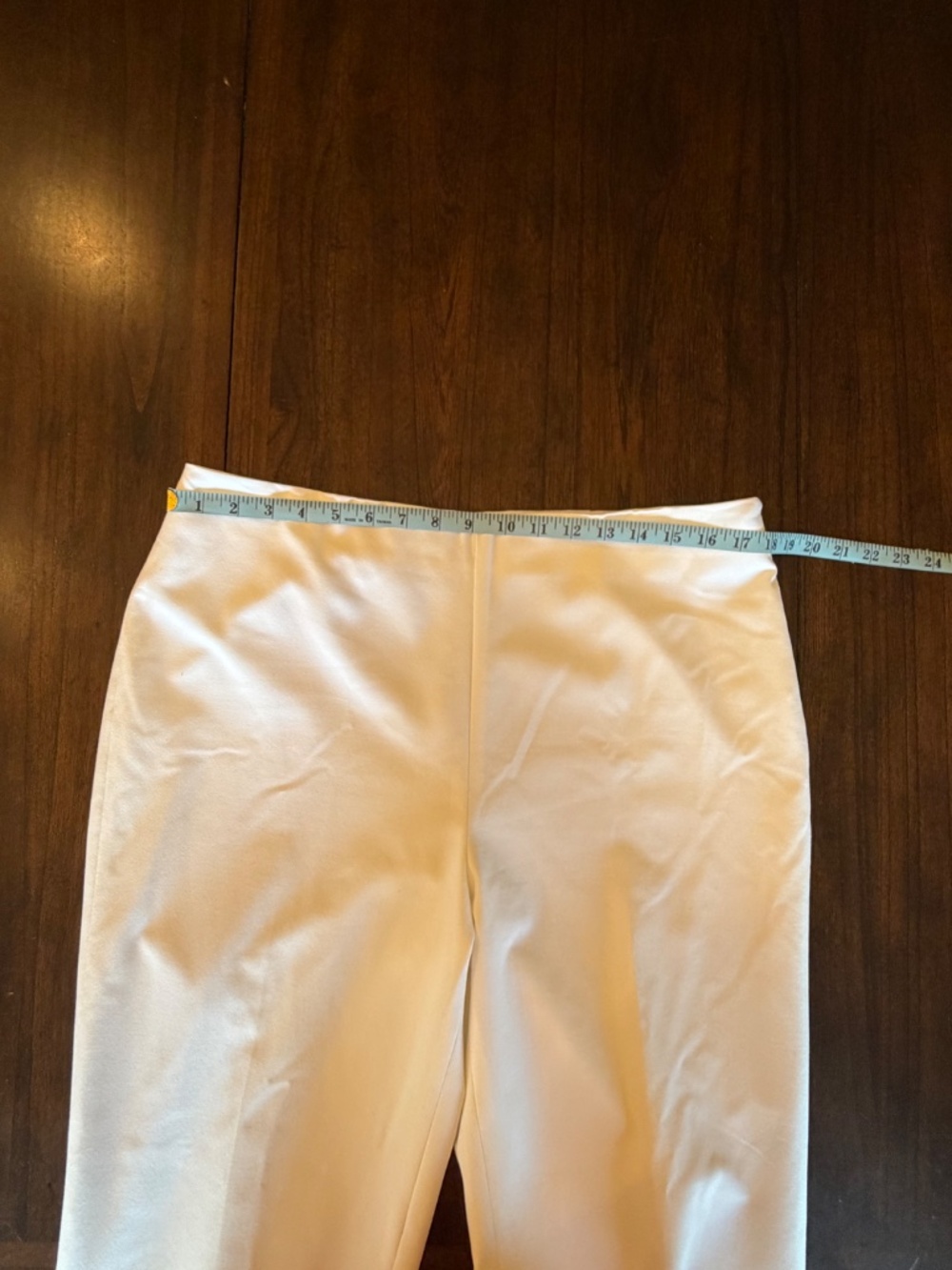 Talbots White Lined Classic Side Zip Slim Pants, Size 14 - Picture 11 of 14
